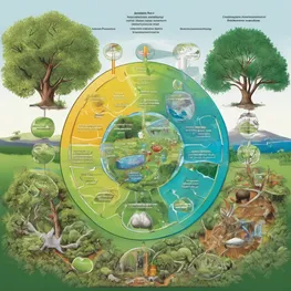 A scientific illustration depicting the complex relationship between diabetes and environmental factors, highlighting the various factors that contribute to the development and management of the disease.