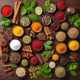 A vibrant and colorful image featuring a collection of various herbal supplements neatly arranged on a wooden table, showcasing the natural remedies available for blood sugar balance. The supplements include cinnamon sticks, bitter melon, fenugreek seeds, and gymnema sylvestre leaves, highlighting nature's pharmacy and its potential benefits for maintaining healthy blood sugar levels.