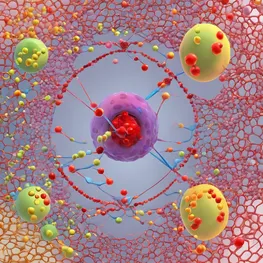 A scientific depiction of the relationship between hormonal birth control and blood sugar levels, highlighting the intricate molecular interactions and potential effects on glucose regulation.