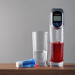 A visual representation of the connection between hydration and blood sugar levels, depicting a glass of water and a blood sugar monitor, highlighting the importance of adequate hydration for maintaining stable blood sugar levels.