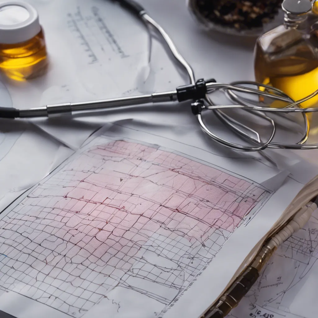 A close-up image of a medical research journal open to a page discussing the link between inflammation and blood sugar levels. The page features scientific graphs and diagrams, illustrating the correlation and potential impact on overall health.