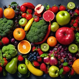 An image of a variety of colorful fruits and vegetables, showcasing the natural remedies for diabetes.