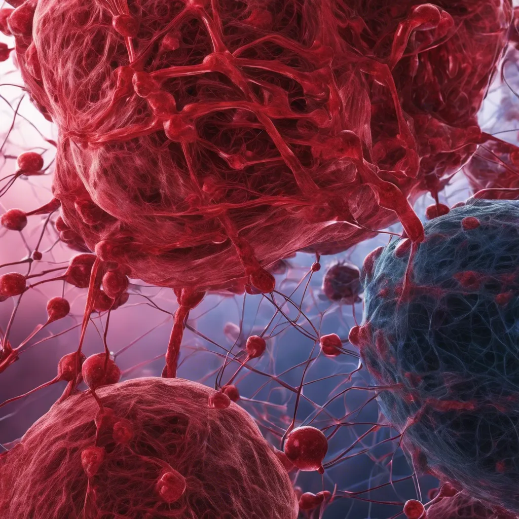 An abstract close-up image capturing the intertwined connection between stress and blood sugar levels, representing the invisible impact of stress on the body's delicate balance.