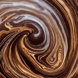 A close-up image of a cup of steaming hot coffee, showing the intricate patterns of the swirling steam and the rich brown color of the beverage, representing the natural and energizing properties of caffeine.